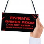 Personalised Games Room Sign For Son Brother Christmas Birthday 