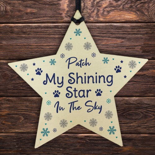 My Shining Star In The Sky Wood Christmas Memorial Personalised