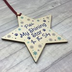 My Shining Star In The Sky Wood Christmas Memorial Personalised