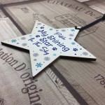 My Shining Star In The Sky Wood Christmas Memorial Personalised