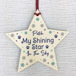 My Shining Star In The Sky Wood Christmas Memorial Personalised