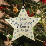 My Shining Star In The Sky Wood Christmas Memorial Personalised