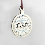 Our First Christmas As Grandparents Personalised Wooden Bauble