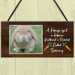 Novelty Rabbit Sign For Home Hanging Personalised Photo Plaque