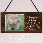 Novelty Rabbit Sign For Home Hanging Personalised Photo Plaque