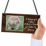 Novelty Rabbit Sign For Home Hanging Personalised Photo Plaque