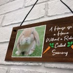 Novelty Rabbit Sign For Home Hanging Personalised Photo Plaque