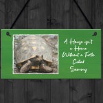 Novelty Turtle Tortoise Sign For Home Tank Hanging Personalised