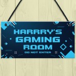 Gaming Room Gamer Sign Novelty Christmas Birthday Gift For Son