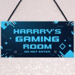 Gaming Room Gamer Sign Novelty Christmas Birthday Gift For Son