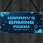 Gaming Room Gamer Sign Novelty Christmas Birthday Gift For Son