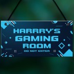 Gaming Room Gamer Sign Novelty Christmas Birthday Gift For Son