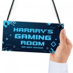 Gaming Room Gamer Sign Novelty Christmas Birthday Gift For Son