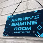 Gaming Room Gamer Sign Novelty Christmas Birthday Gift For Son