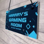 Gaming Room Gamer Sign Novelty Christmas Birthday Gift For Son