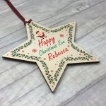 Happy Christmas Eve Gift For Daughter Son Personalised Bauble