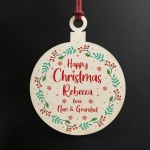 Christmas Gift For Granddaughter Grandson Personalised Bauble