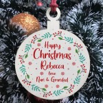 Christmas Gift For Granddaughter Grandson Personalised Bauble