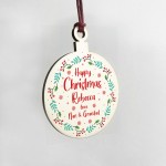 Christmas Gift For Granddaughter Grandson Personalised Bauble