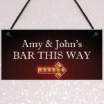 Personalised Bar This Way Sign Home Bar Sign Pub Alcohol Gift