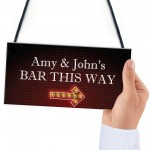 Personalised Bar This Way Sign Home Bar Sign Pub Alcohol Gift