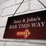 Personalised Bar This Way Sign Home Bar Sign Pub Alcohol Gift