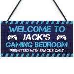 Gaming Welcome Sign For Boys Bedroom Novelty Gamer Gifts