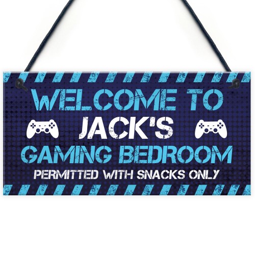 Gaming Welcome Sign For Boys Bedroom Novelty Gamer Gifts