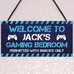 Gaming Welcome Sign For Boys Bedroom Novelty Gamer Gifts