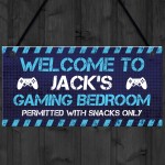 Gaming Welcome Sign For Boys Bedroom Novelty Gamer Gifts