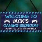 Gaming Welcome Sign For Boys Bedroom Novelty Gamer Gifts