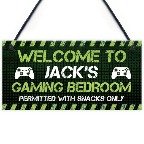 PERSONALISED Gaming Bedroom Sign For Brother Son Gamer Christmas