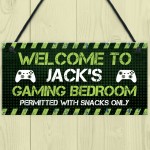 PERSONALISED Gaming Bedroom Sign For Brother Son Gamer Christmas