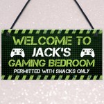 PERSONALISED Gaming Bedroom Sign For Brother Son Gamer Christmas