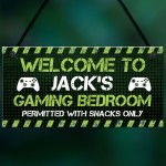 PERSONALISED Gaming Bedroom Sign For Brother Son Gamer Christmas