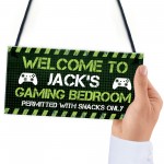 PERSONALISED Gaming Bedroom Sign For Brother Son Gamer Christmas