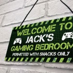 PERSONALISED Gaming Bedroom Sign For Brother Son Gamer Christmas