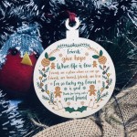 Best Friend Poem Wood Hanging Christmas Decoration Friendship