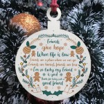 Best Friend Poem Wood Hanging Christmas Decoration Friendship