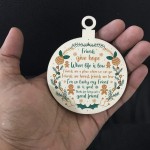 Best Friend Poem Wood Hanging Christmas Decoration Friendship