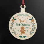 New Baby Gift Personalised Babys 1st Christmas Decoration