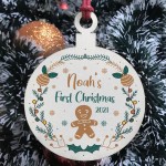 New Baby Gift Personalised Babys 1st Christmas Decoration