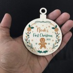 New Baby Gift Personalised Babys 1st Christmas Decoration