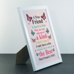 True Friend Friendship Print Framed Best Friend Gift Birthday