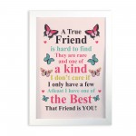 True Friend Friendship Print Framed Best Friend Gift Birthday