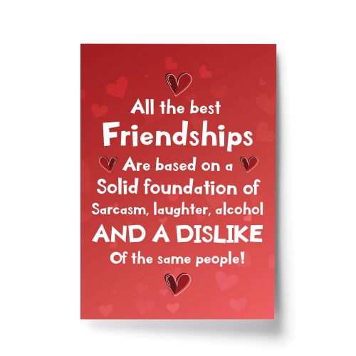 Friendship Print Funny Best Friend Gift For Christmas Birthday