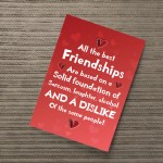 Friendship Print Funny Best Friend Gift For Christmas Birthday