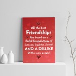 Friendship Print Funny Best Friend Gift For Christmas Birthday