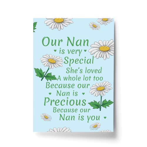 Nan Poem Gift For Nanny Birthday Christmas From Grandchildren