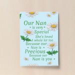 Nan Poem Gift For Nanny Birthday Christmas From Grandchildren